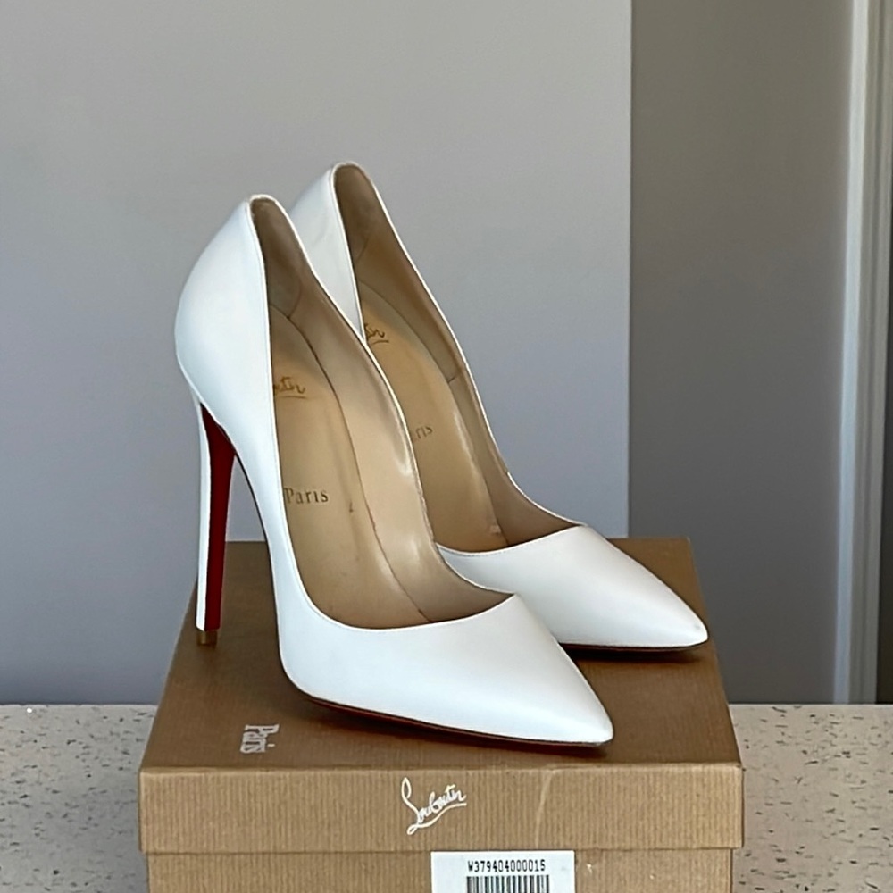 Brand New White Christian Louboutin So Kate 120 Size 38.5